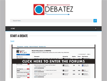 Tablet Screenshot of debatez.com